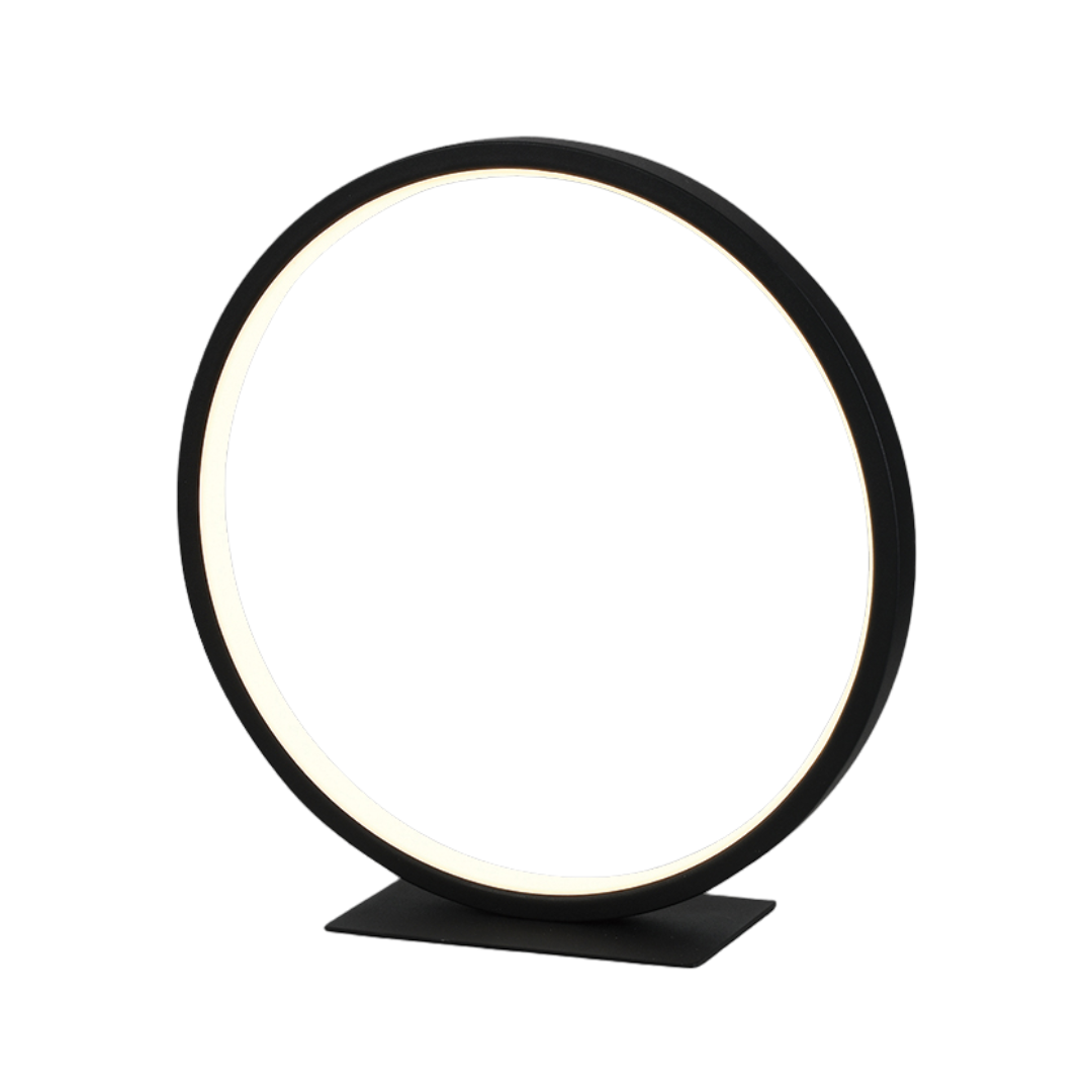 230v 12W LED Black Ring Table Lamp