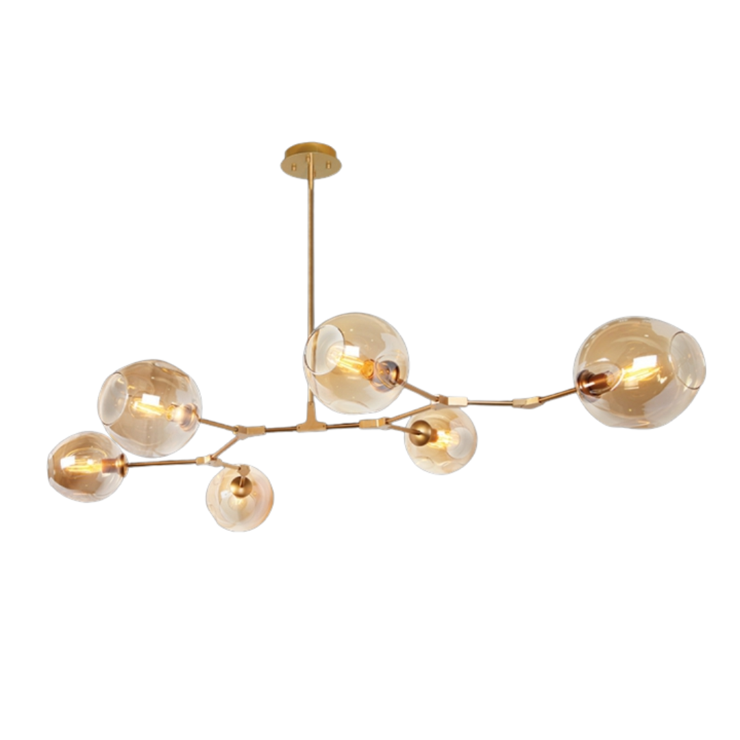 230v 40W E27 6 Light Molecule Horizontal Pendant