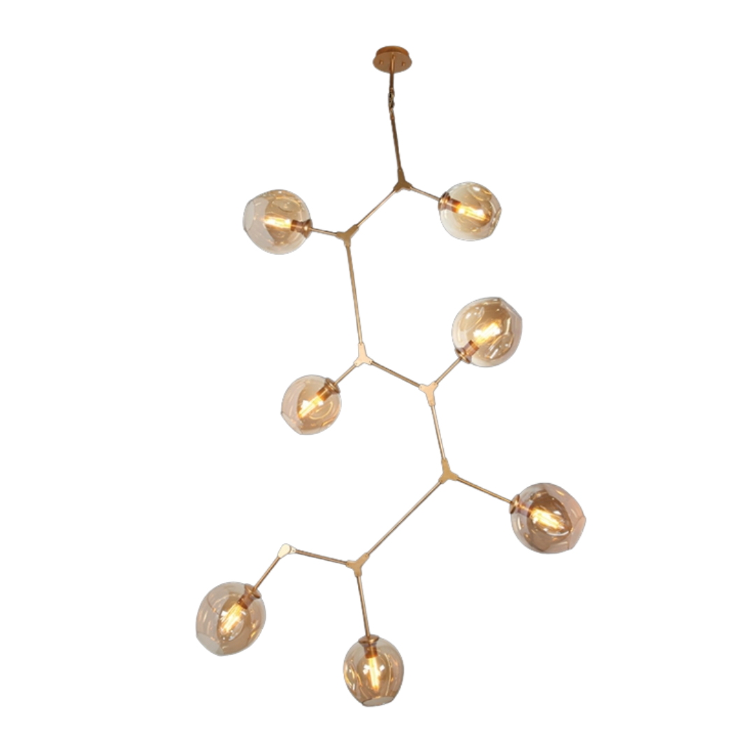 230v 40W E27 7 Light Molecule Vertical Pendant