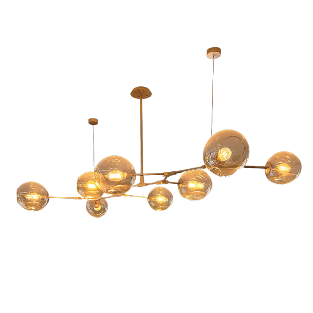 230v 40W E27 8 Light Molecule Horizontal Pendant