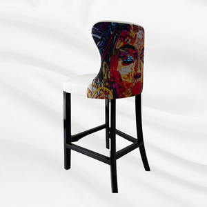 Lady with Afro Barstool