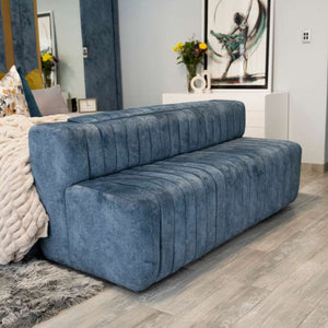 Bedroom Ottoman with a built-in TV mechanism.