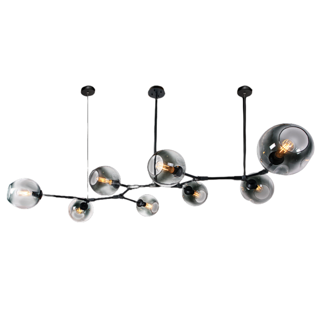 230v 40W E27 8 Light Molecule Horizontal Pendant