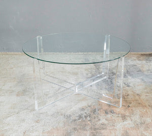 Glass coffee table