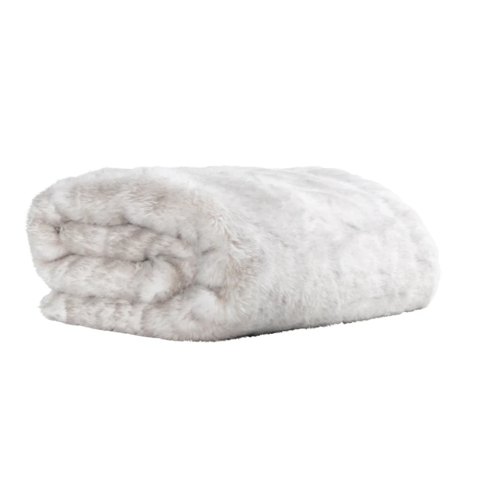 Yukon  Faux Fur throw - Creamy