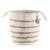 Mia Melange Floor Basket - Ivory with Tassle