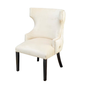 Rhandzu Back Button Dining Chair - Cream White